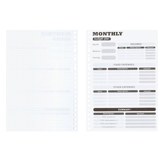 5.8" x 8.2" A5 Budget Fill Paper, 50 Sheets by Recollections™